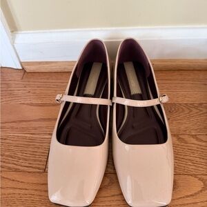 NEW Franco Sarto nude patent mary janes